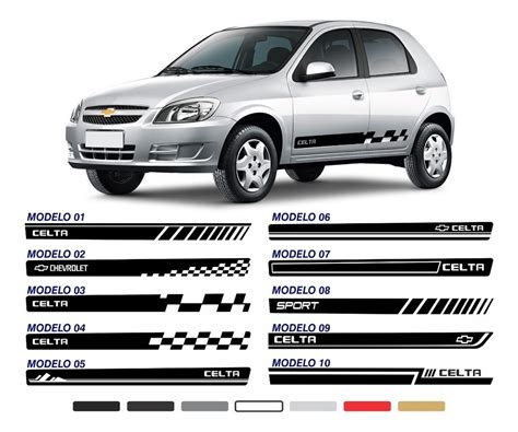 Acessorios Adesivos Lateral Chevrolet Celta Sport Par Fl