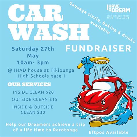 I Have a Dream Car Wash Fundraiser - TIKIPUNGA HIGH SCHOOL