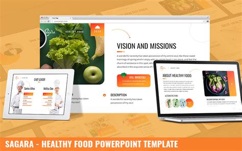 Sagara Modèle Powerpoint De Nourriture Saine