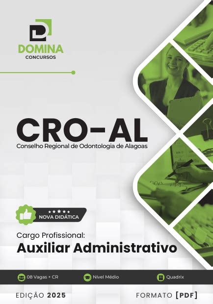 Apostila Concurso Auxiliar Administrativo CRO AL 2025