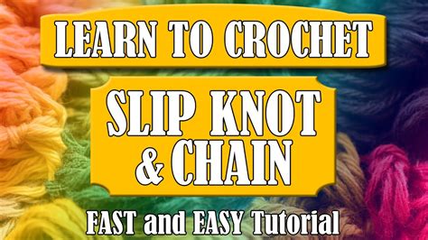 Slip Knot And Chain Learn To Crochet Episode 1 Quick And Easy Youtube