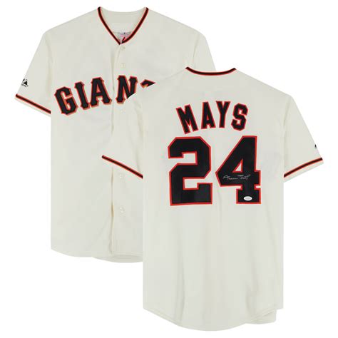 Willie Mays San Francisco Giants Autographed Majestic 24 Replica