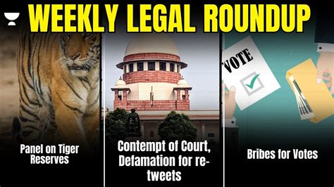 Weekly Legal RoundUp 3rd To 9th Mar Weekly Current Affairs Legal