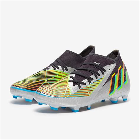 Adidas Predator Edge Fg Silver Metallic Core Black Solar Yellow