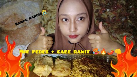 PEDES EDUN MIE GORENG PEDAS TAHU BAKSO CABE RAWIT ASMR MUKBANG