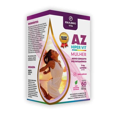 Hipervit A Z Mulher Polivitamínico Equilíbrio Vita 60 Cápsulas