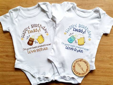 Happy Birthday Daddy Baby Vest T For Daddy Personalised Etsy Uk