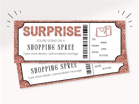 Free Printable Shopping Spree Coupon Template - Co Printables
