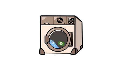 Cartoon Of Washing Machine With A 1 Bill Inside Freelancer