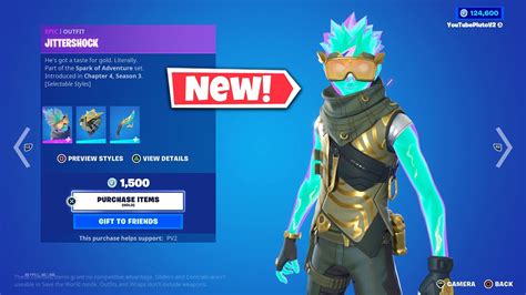 New Jittershock Skin Fortnite Item Shop August Th Fortnite