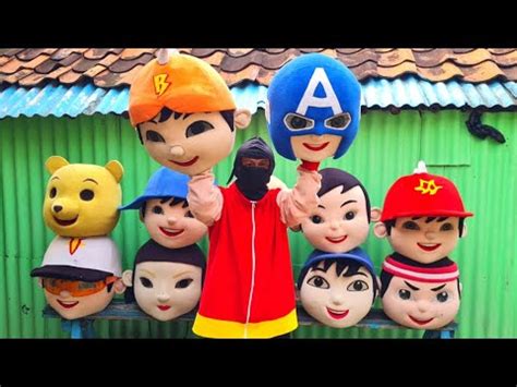 Badut Boboiboy Api Mencari Kepala Badut Di Blakng Rmah Drama Badut Lucu