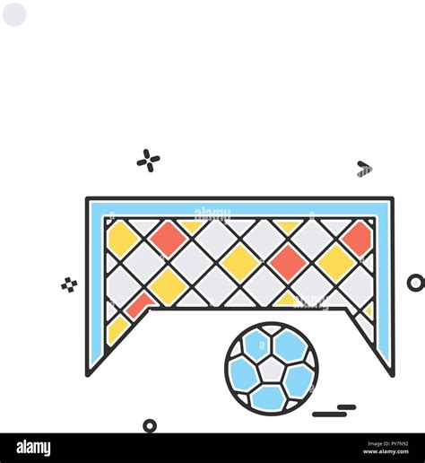 Football Goal Net Icon Vector Design Stock Vector Image Art Alamy