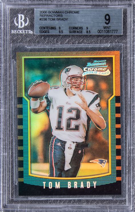 Lot Detail 2000 Bowman Chrome Refractor 236 Tom Brady Rookie Card