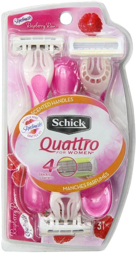 Schick Quattro For Women Disposable Razors 3 Each Pack Of 8 Amazon In