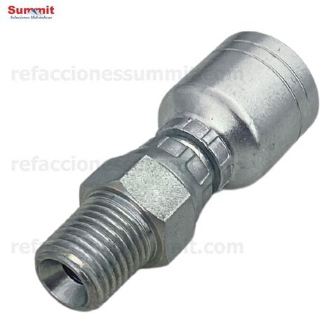 Conector Recto Rosca Npt Macho Swivel Manguera R Y R