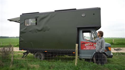 19-Year-Old Converts Vintage Box Truck Into a No-Frills Off-Grid Camper for a Mere $11K ...