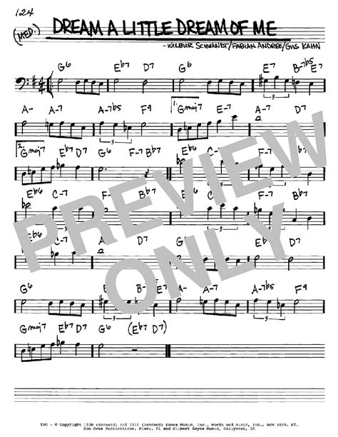 Dream A Little Dream Of Me sheet music by Louis Armstrong (Real Book ...