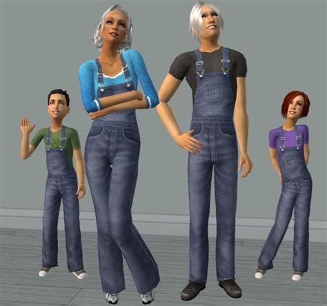 Mod The Sims Overalls That Go Over All For Farmers Of All Ages