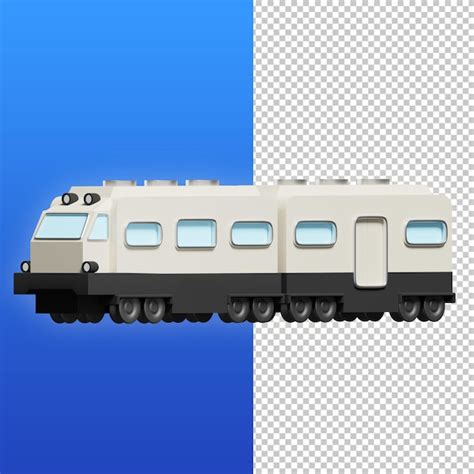 Premium Psd Public Train 3d Illustration