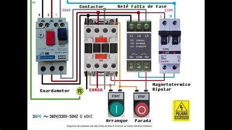 Esquema De Cableado Rel Falta De Fase Al Arrancar Un Motor El Ctrico