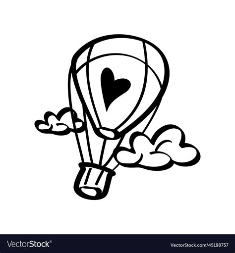 Hot Air Balloon Love Royalty Free Vector Image