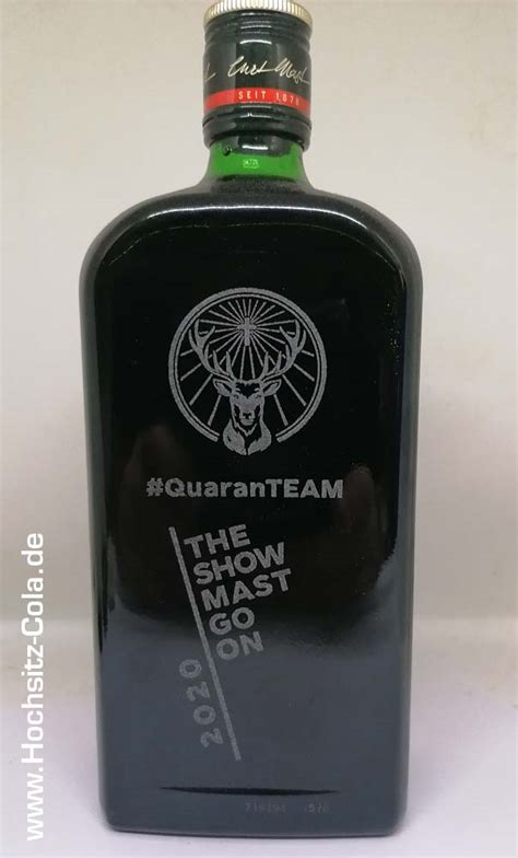 Jägermeister quaranTEAM Flasche KLE Hochsitz Cola