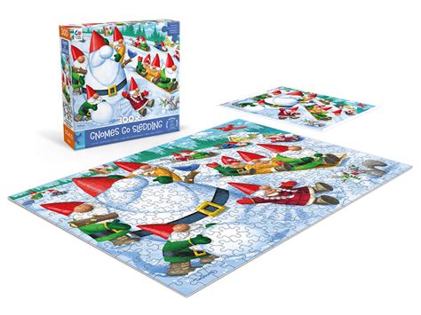 Gnomes Go Sledding Pieces Ceaco Puzzle Warehouse