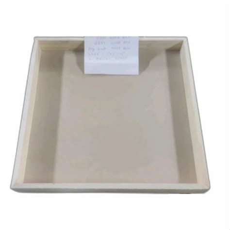 Matte Brown Square Pine Wood Tray For Gift Packaging Size 12x12x2 5