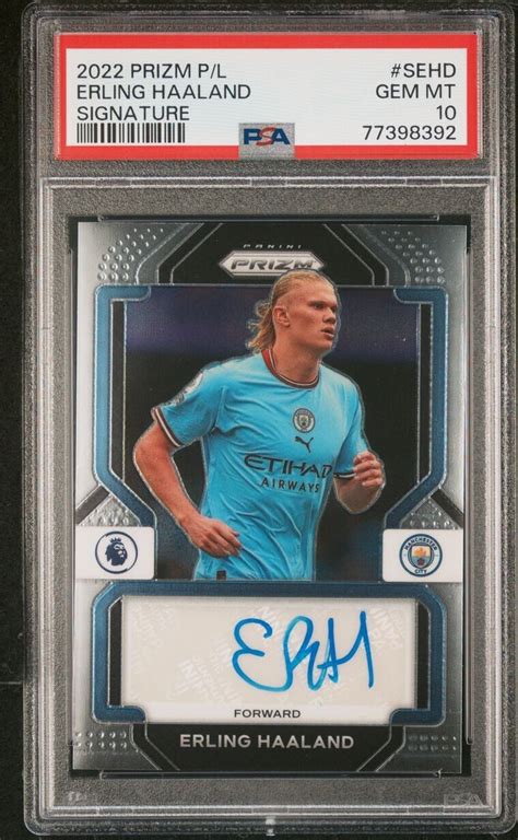 Erling Haaland 2022 Prizm Premier League S Ehd Signatures Price Guide