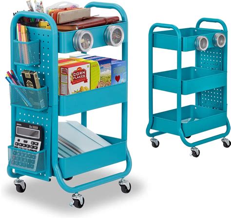 Amazon DESIGNA Heavy Duty 3 Tier Metal Rolling Cart Utility