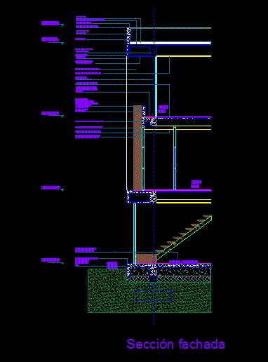 Corte Fachada En DWG 48 57 KB Librería CAD