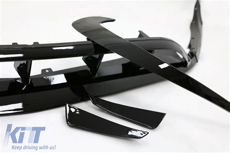 Front Bumper Splitters Fins Aero With Central Grille Suitable For