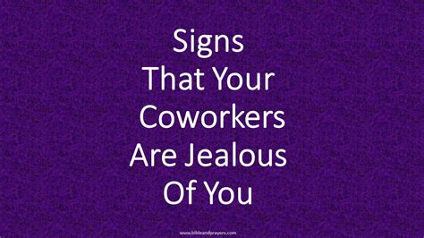 Signs That Your Coworkers Are Jealous Of You Bibleandprayers