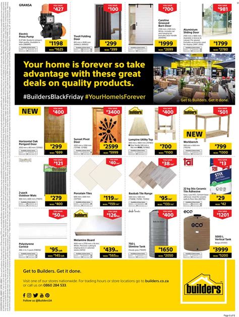 Builders Warehouse Black Friday Specials 2020