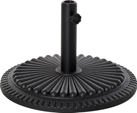 Outsunny Pied De Parasol Base De Lestage Parasol Rond Ciment HDPE Motif