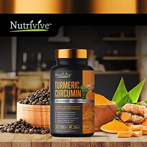 Nutrivive™ Turmeric Curcumin With Bioperine 1500mg Black Pepper