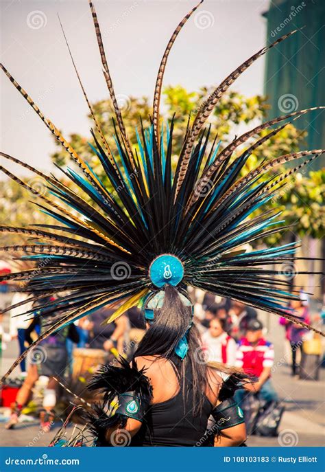 Traditional Aztec Headdress Editorial Stock Photo Image Of Costume