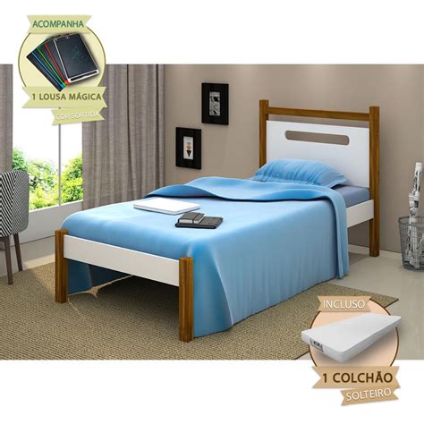 Cama De Solteiro Montessoriana Eloa Acompanha Colch O Branca E Mel