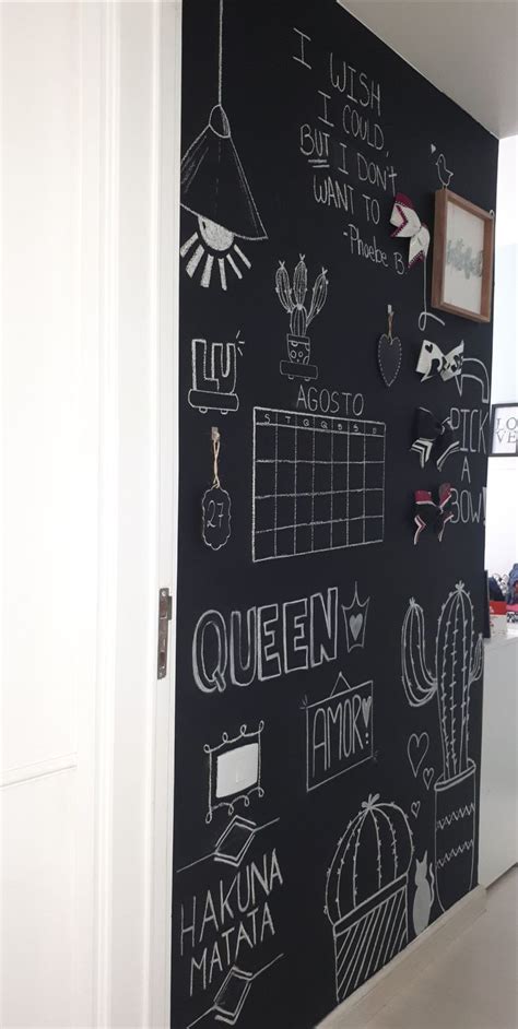 Giz na parede do quarto Decoração de parede criativa Pinturas de