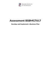 BSBMGT617 Docx Assessment BSBMGT617 Develop And Implement A Business