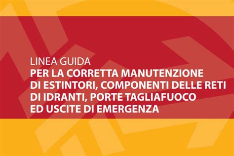 Linee Guida Per La Corretta Manutenzione Di Estintori Componenti Delle