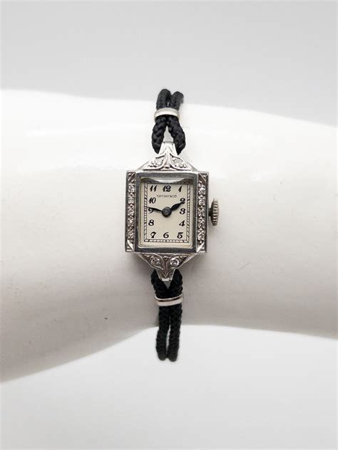 Vintage 1942 Tiffany And Co Lecoultre Palladium Platinum Ladies Watch