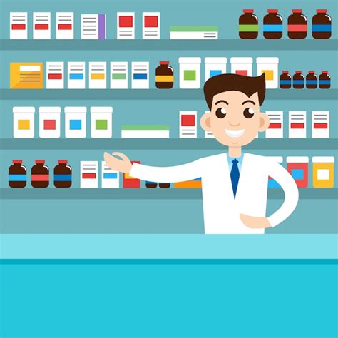 Premium Vector Male Pharmacist