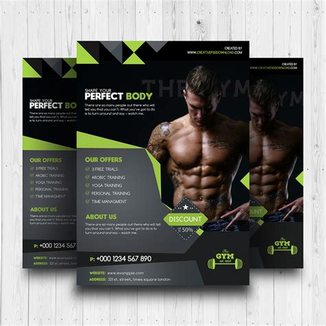 Premium Fitness Flyer Free PSD Template on Behance