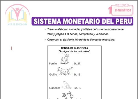 Sistema Monetario Primero Educacion Primaria 6 Anos Images