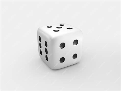 Premium Photo White Dice Isolated On White Background 3d Render