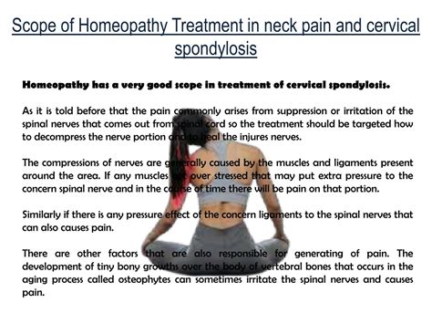 Ppt Best Homeopathic Medicines For Cervical Spondylitis And Neck Pain