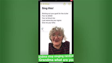 Grandma Sings Sticking Out Your Gyatt For The Rizzler Grandma Stop