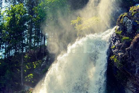 Waterfall and mist | Stock image | Colourbox