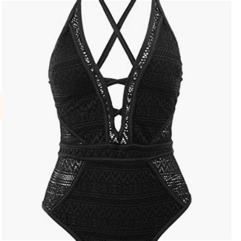 Women Mesh Tummy Control One Piece Swimming Costume Retro Swimwear